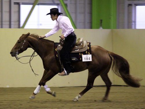 Reining Junior Horse DV Champion Ryutaro Kurita &Golden Fifty Jac